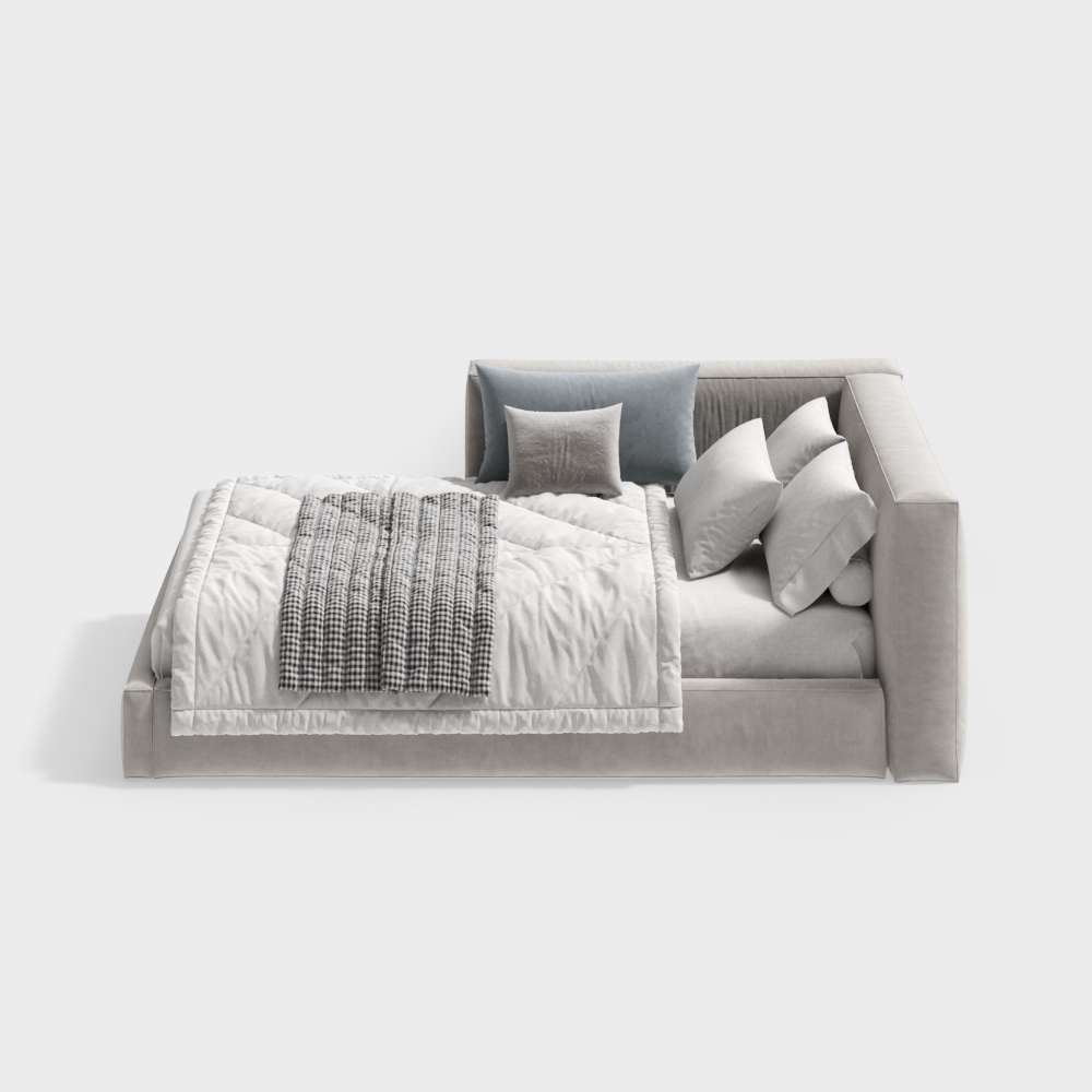 Кремовая односпальная кровать