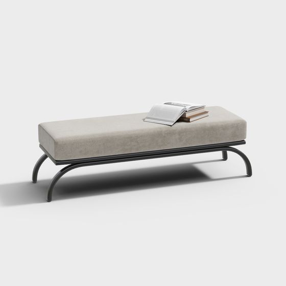 Urban Bench 3D model for Modern Aesthetics