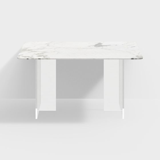 Elegant Marble Dining Table 3D model