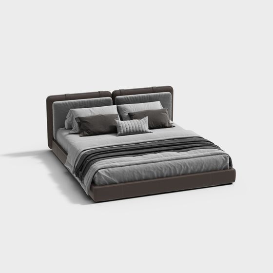 Urban Comfort 3D Model Bed for Modern Living