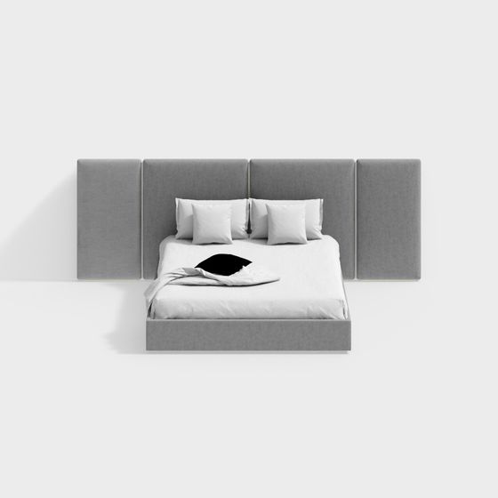 Modern Minimalist Bed Frame 3D model