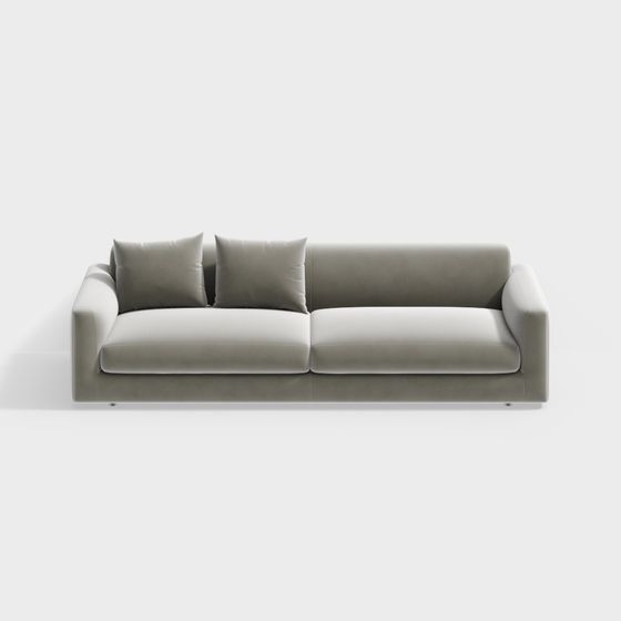 Elegant Low-Polygon Sofa 3D model for Modern Spaces