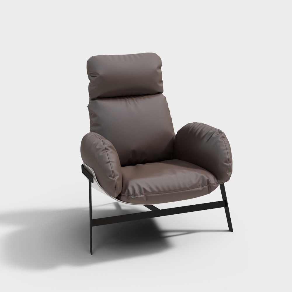 Chic Low-Poly Lounge Chair 3D model