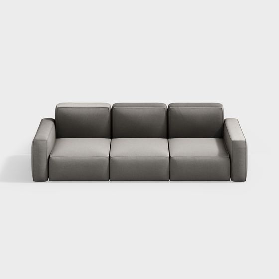 Modern Minimalist Low-Poly Sofa 3D model
