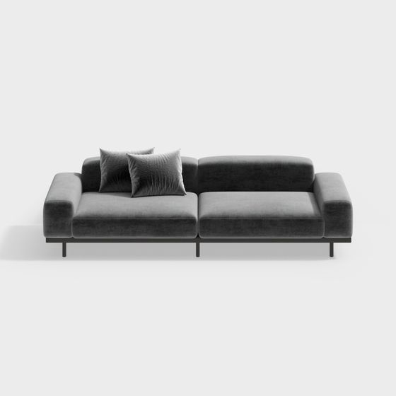 Elegant Contemporary 3D Sofa Model for Modern Interiors