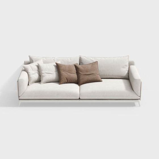 Stylish Minimalist 3D Sofa Model for Modern Spaces