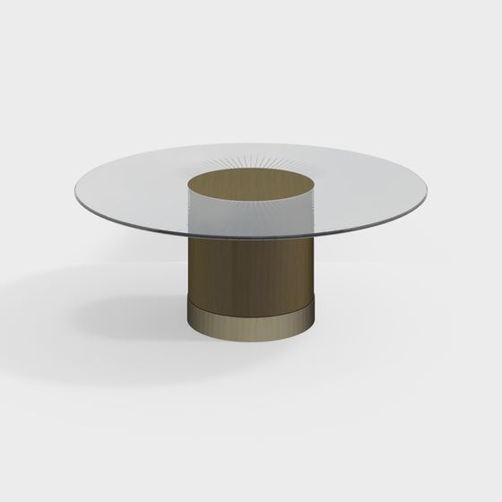 Low-Poly Round Table 3D Model Design