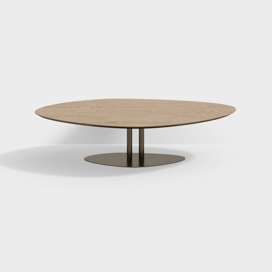 Elegant Oval Dining Table 3D model
