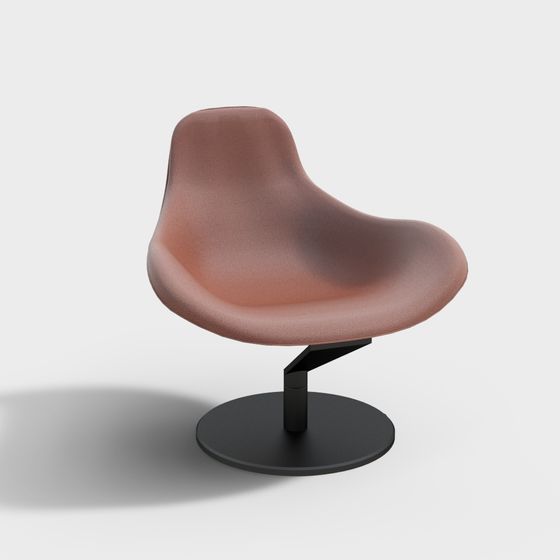 Elegant Coral Low-Polygon Chair 3D model for Modern Design