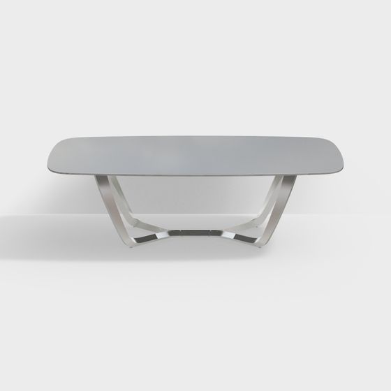 Sleek Metal Table 3D model for Modern Aesthetics