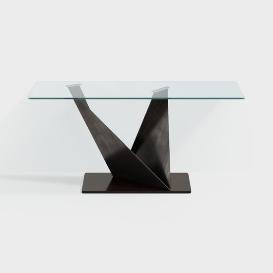 Origami Table 3D model - Modern Minimalist Design