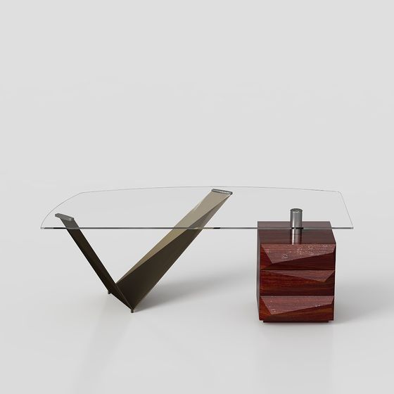 Geometric Glass Table 3D model