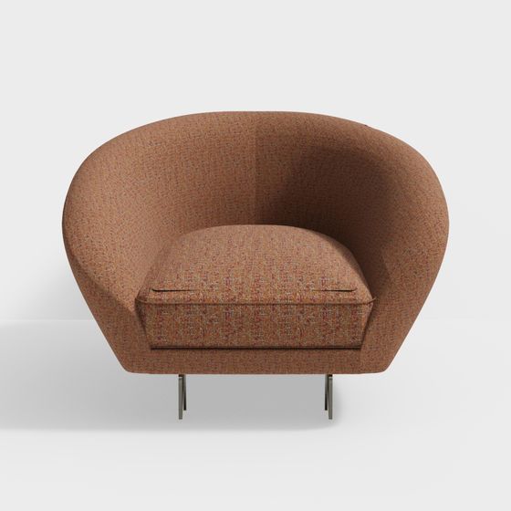 Elegant Low-Poly Lounge Chair 3D model for Creative Spaces