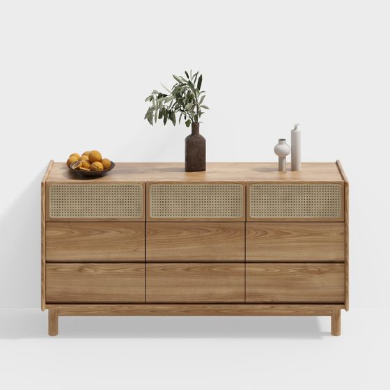 Nordic Style Storage Cabinet 3D model