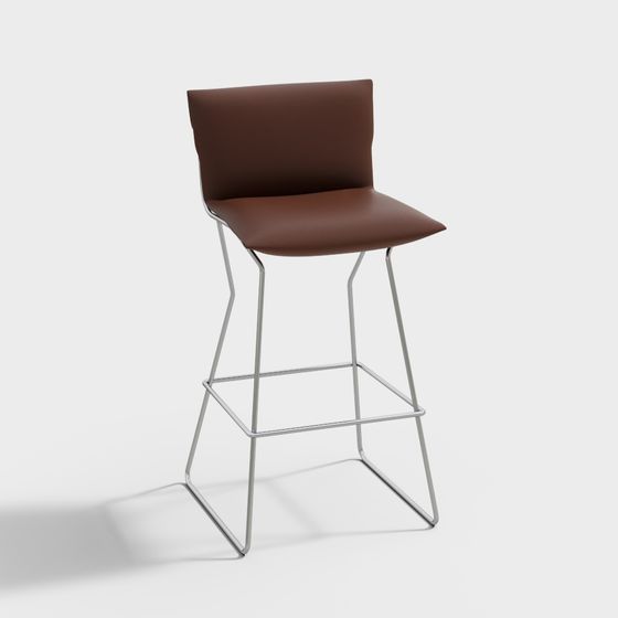 Elegant Modern Bar Stool 3D model