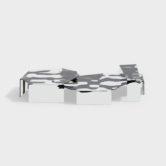 Futuristic Metal Table 3D model