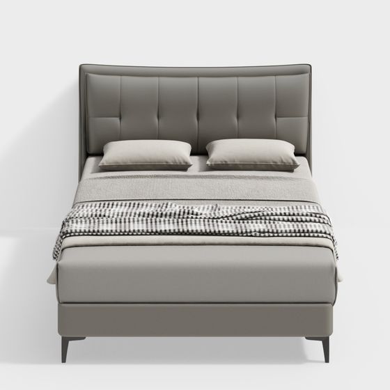 Modern light luxury double bed