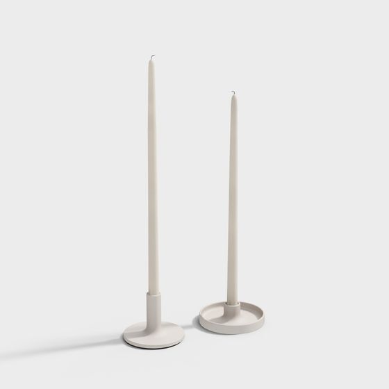 Stylish Candle Holder Set 3D model for Modern Spaces