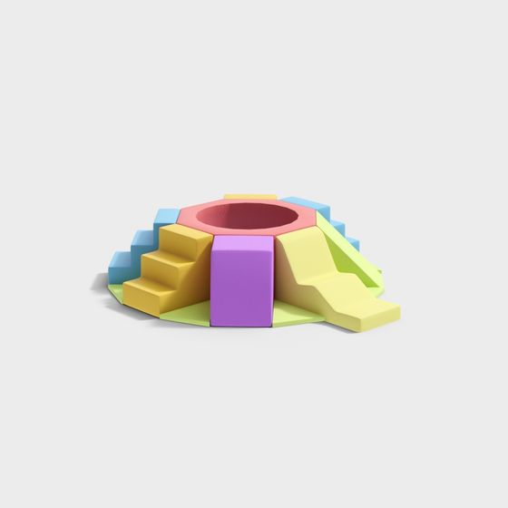Vibrant Rainbow Staircase 3D model