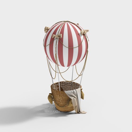 Vintage Hot Air Balloon 3D model