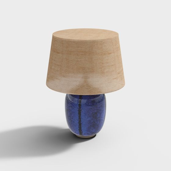 Unique 3D Lamp Model with a Blend of Simple and Exquisite Aesthetics