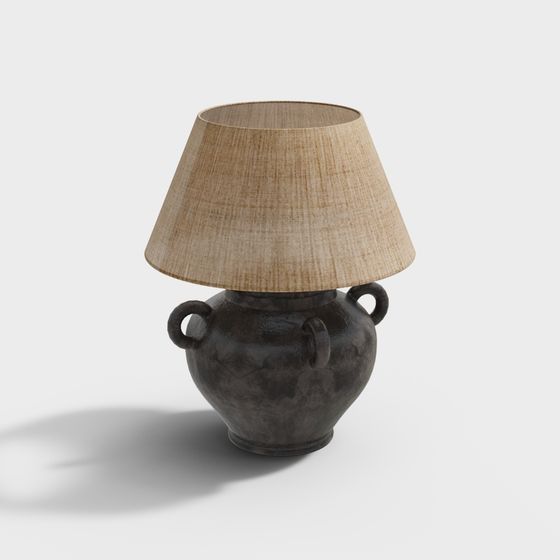 Vintage Table Lamp 3D model with Unique Charm