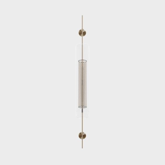 New Chinese-style Wall Lamp 3D Model in Golden