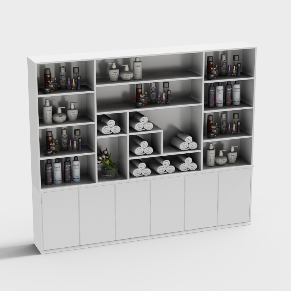 Modern Beauty and Hair Salon Cabinet Shelf