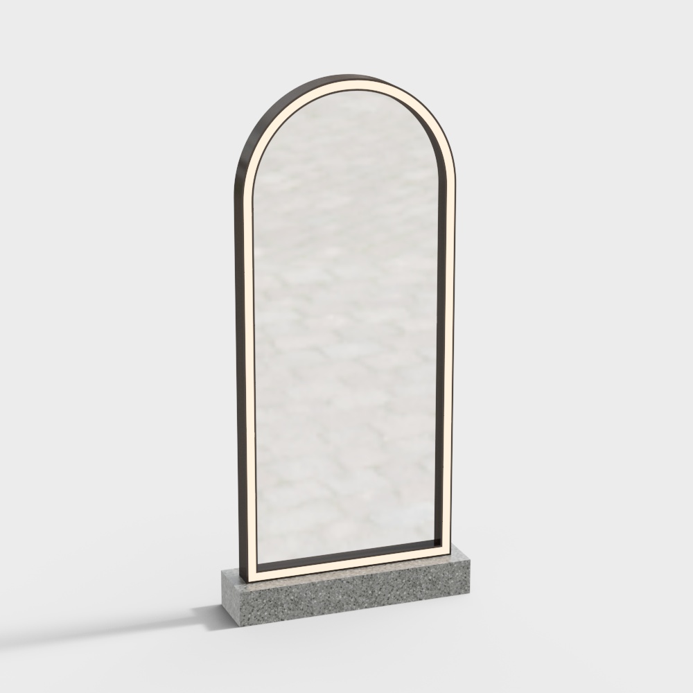 Modern Beauty Salon Hairdressing Mirror Advanced Gray