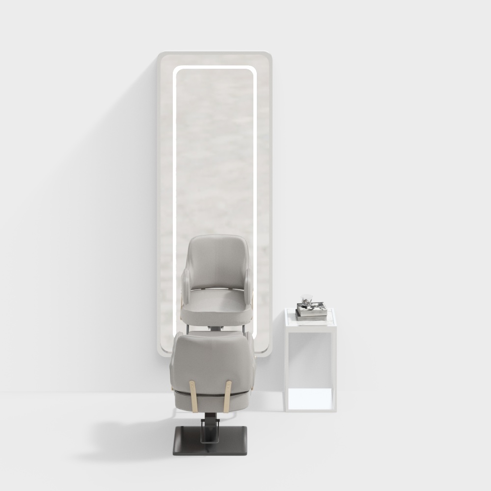 Modern Beauty Salon Mirror Chair Set