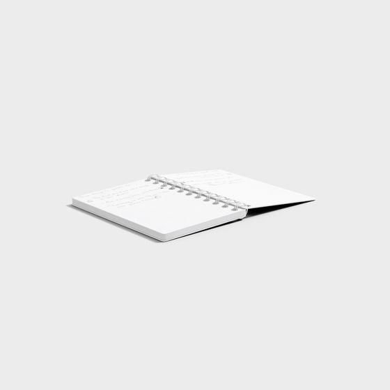 Minimalist Notebook 3D Model Design