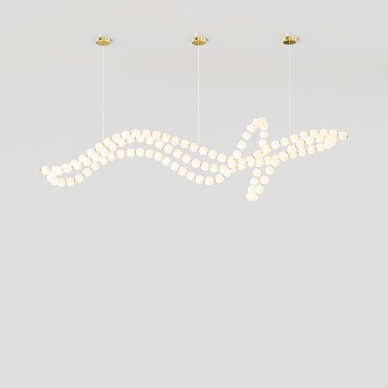 Elegant Low-Poly Chandelier 3D model