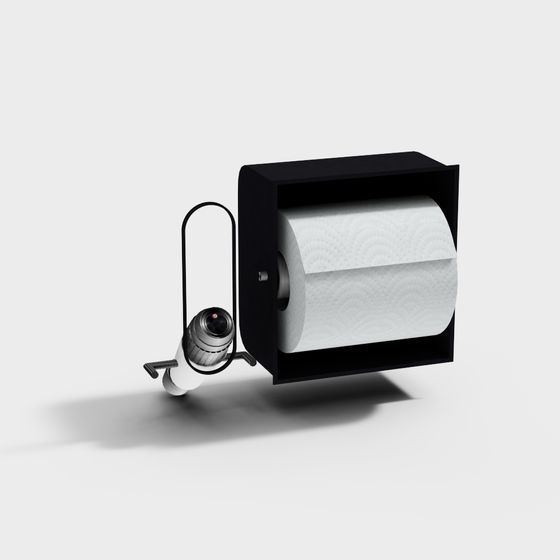 Stylish Tissue Holder 3D model for Modern Interiors