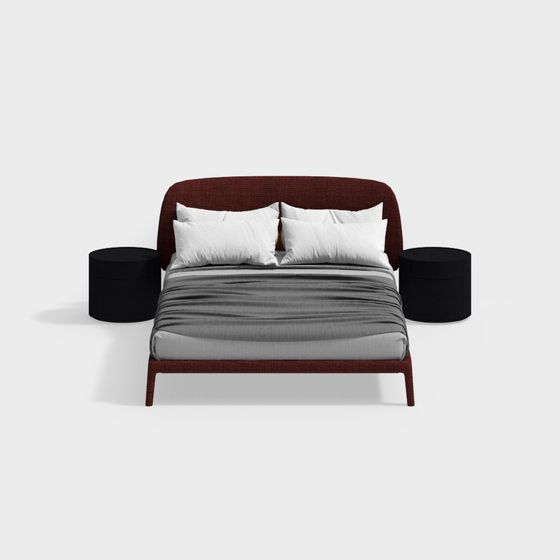 Stylish Urban Retreat 3D model Bed for Contemporary Homes