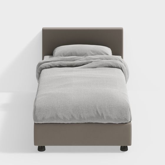 Modern Minimalist Bed 3D model
