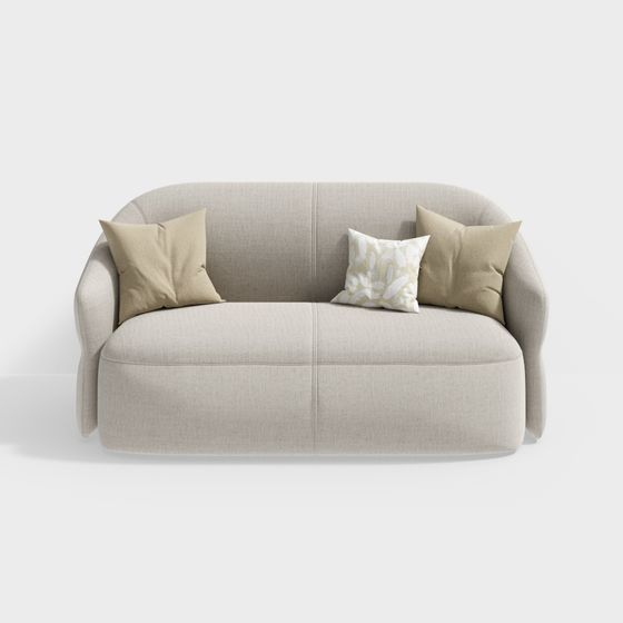 Modern Low Polygon Sofa 3D Model
