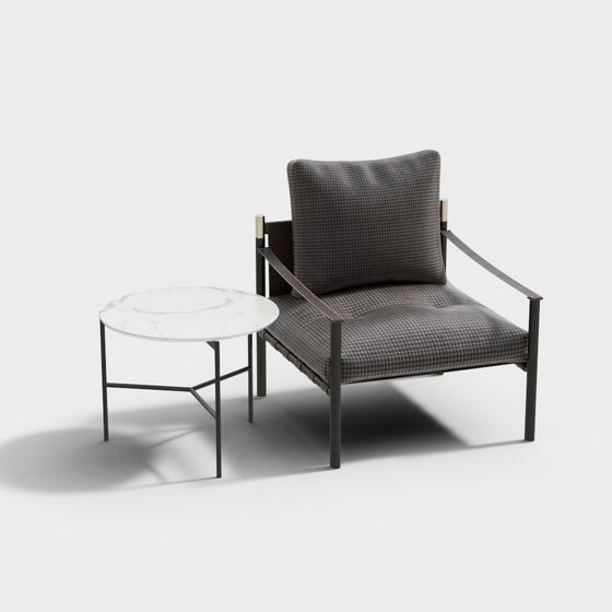 Urban Corner Sofa and Side Table 3D model