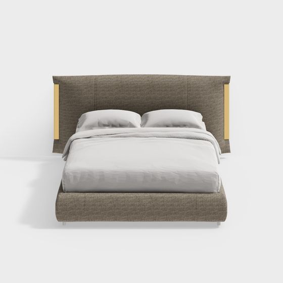 Sophisticated Modern Bed 3D model for Contemporary Spaces