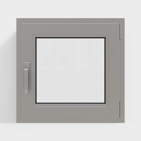 Elegant Low-Polygon Window 3D Model