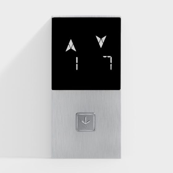 Sleek Elevator Button 3D Model
