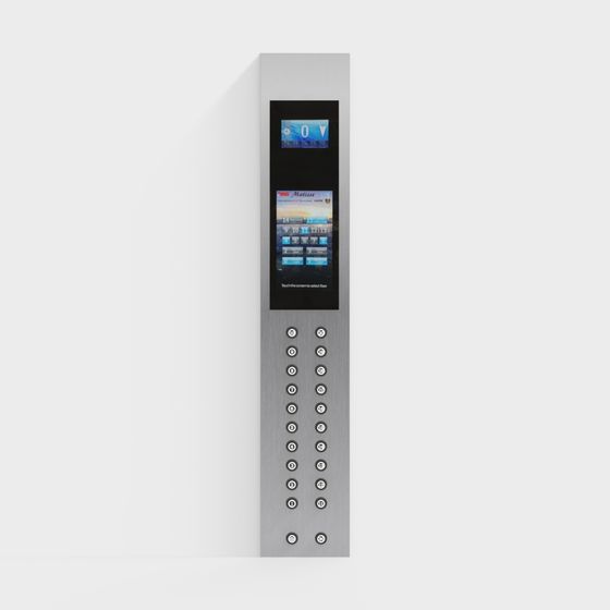 Sleek Elevator Control Panel 3D model