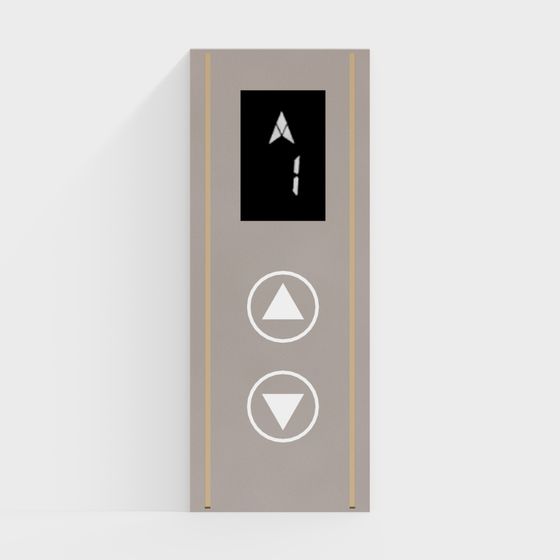 Futuristic Elevator Button 3D model
