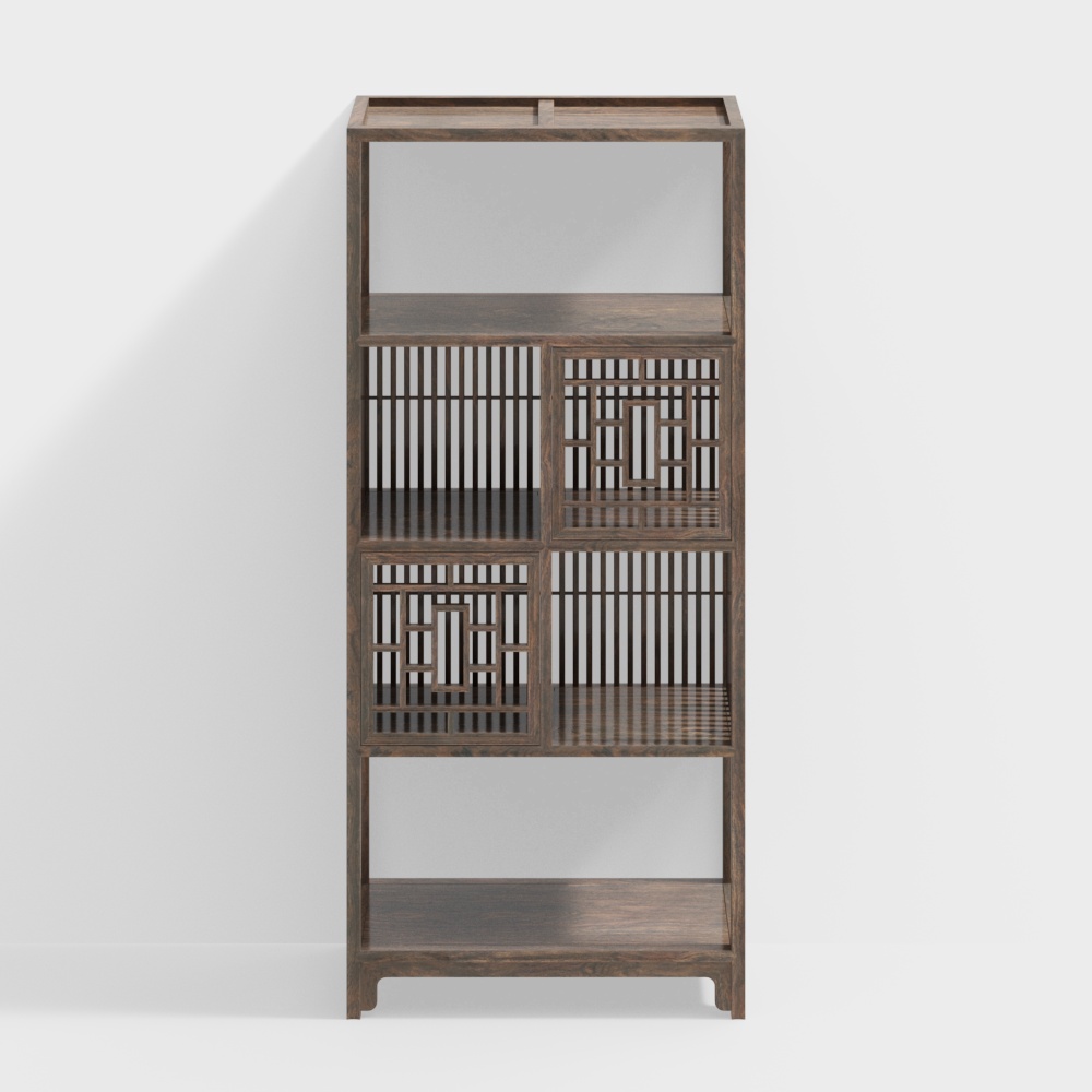 Ming-Style Lattice Bookshelf