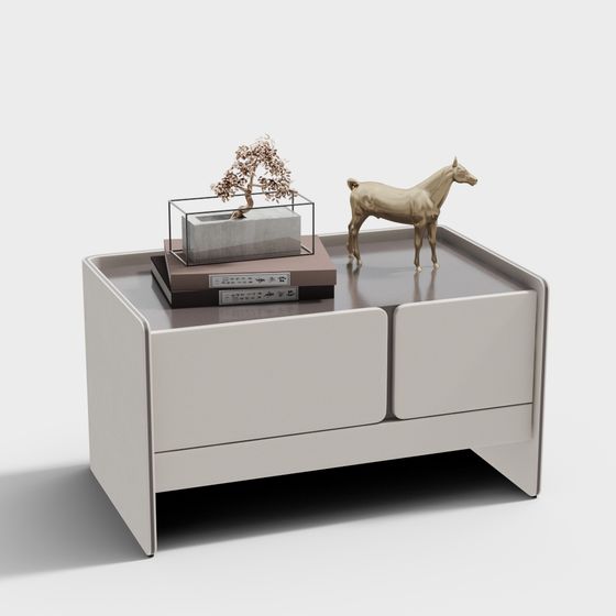 中式輕奢床頭櫃