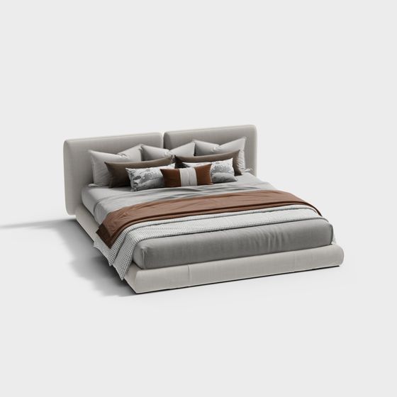 Modern Light Luxury Double Bed