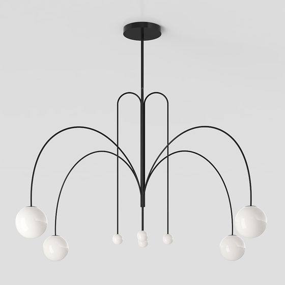 Elegant Low-Poly Pendant Light 3D model