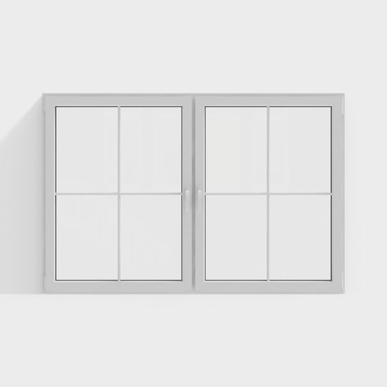 Elegant Double-Hung Window 3D model