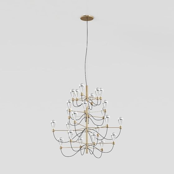 Art Deco Chandelier 3D model