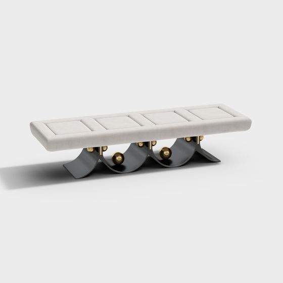 Elegant Bench 3D model for Modern Aesthetics