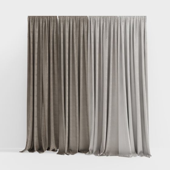 Elegant Curtain 3D Model Design